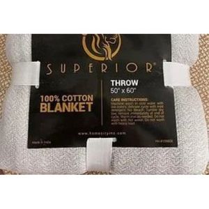 Waffle Stitch 100% Cotton Throw 50”x60”